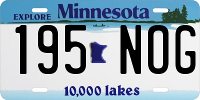 MN license plate 195NOG