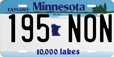 MN license plate 195NON