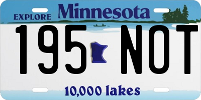 MN license plate 195NOT