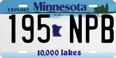 MN license plate 195NPB