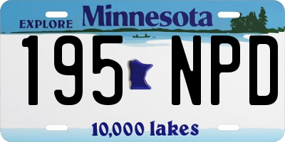 MN license plate 195NPD
