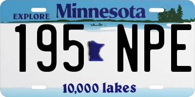 MN license plate 195NPE