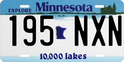 MN license plate 195NXN
