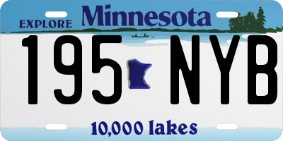 MN license plate 195NYB