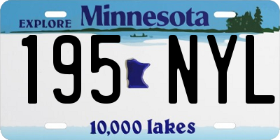 MN license plate 195NYL