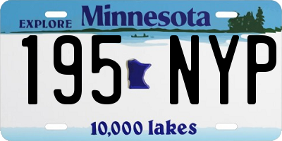 MN license plate 195NYP