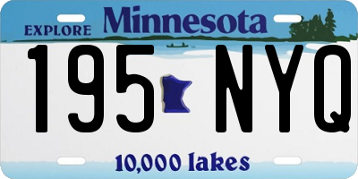 MN license plate 195NYQ