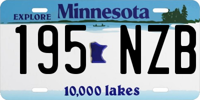 MN license plate 195NZB