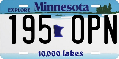 MN license plate 195OPN