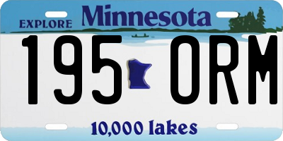 MN license plate 195ORM