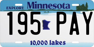 MN license plate 195PAY