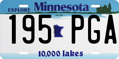 MN license plate 195PGA