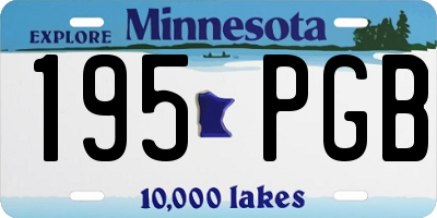 MN license plate 195PGB