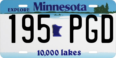 MN license plate 195PGD