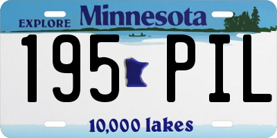 MN license plate 195PIL