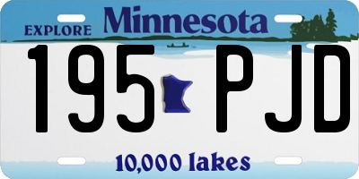 MN license plate 195PJD