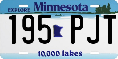 MN license plate 195PJT