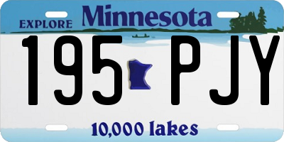 MN license plate 195PJY