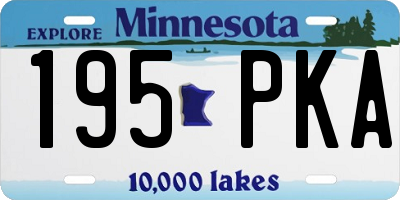 MN license plate 195PKA