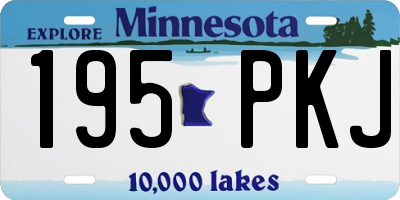 MN license plate 195PKJ