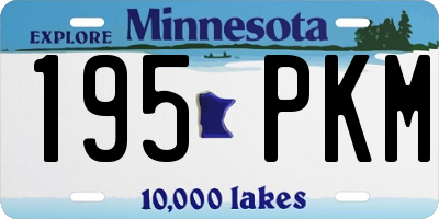 MN license plate 195PKM