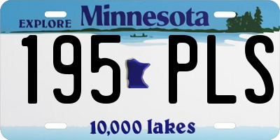 MN license plate 195PLS