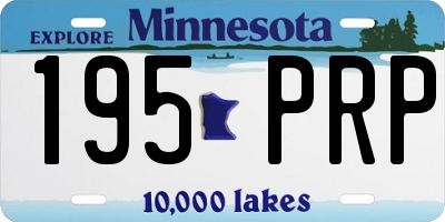 MN license plate 195PRP