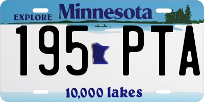 MN license plate 195PTA