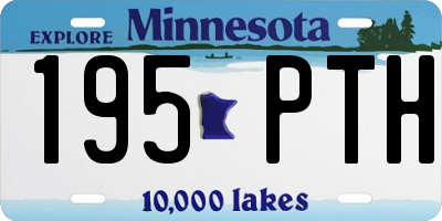 MN license plate 195PTH