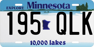MN license plate 195QLK