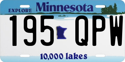 MN license plate 195QPW