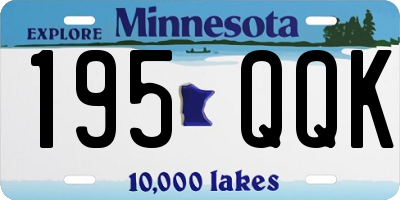 MN license plate 195QQK