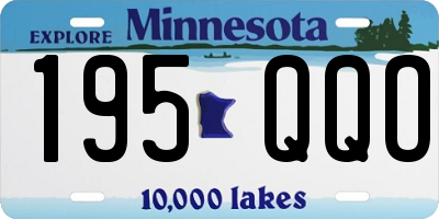 MN license plate 195QQO