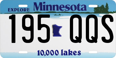 MN license plate 195QQS