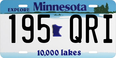 MN license plate 195QRI