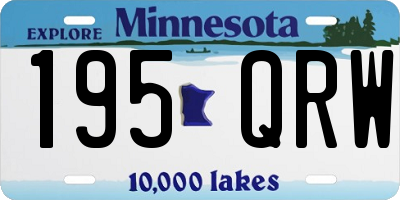 MN license plate 195QRW