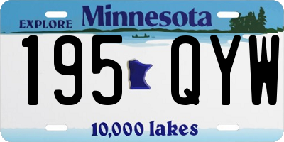 MN license plate 195QYW