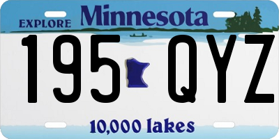 MN license plate 195QYZ