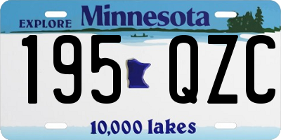 MN license plate 195QZC