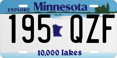 MN license plate 195QZF