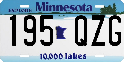 MN license plate 195QZG
