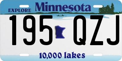 MN license plate 195QZJ