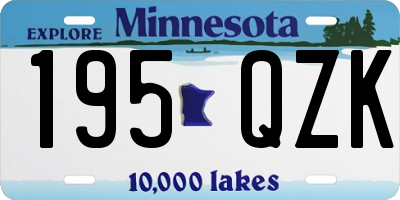 MN license plate 195QZK