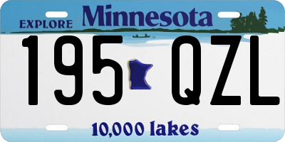 MN license plate 195QZL