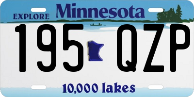 MN license plate 195QZP
