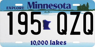 MN license plate 195QZQ
