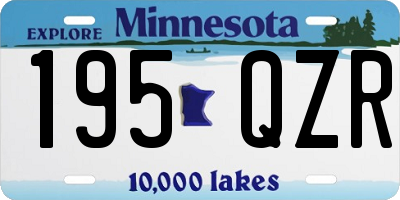 MN license plate 195QZR