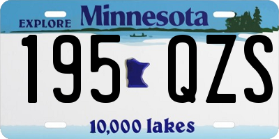 MN license plate 195QZS