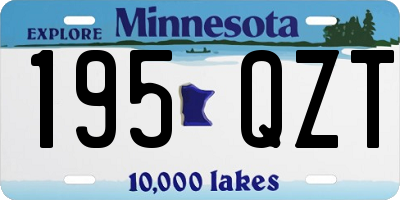 MN license plate 195QZT