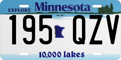 MN license plate 195QZV